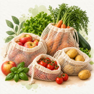 Obst- und Gemüsenetze: wiederverwendbar unverpackt einkaufen